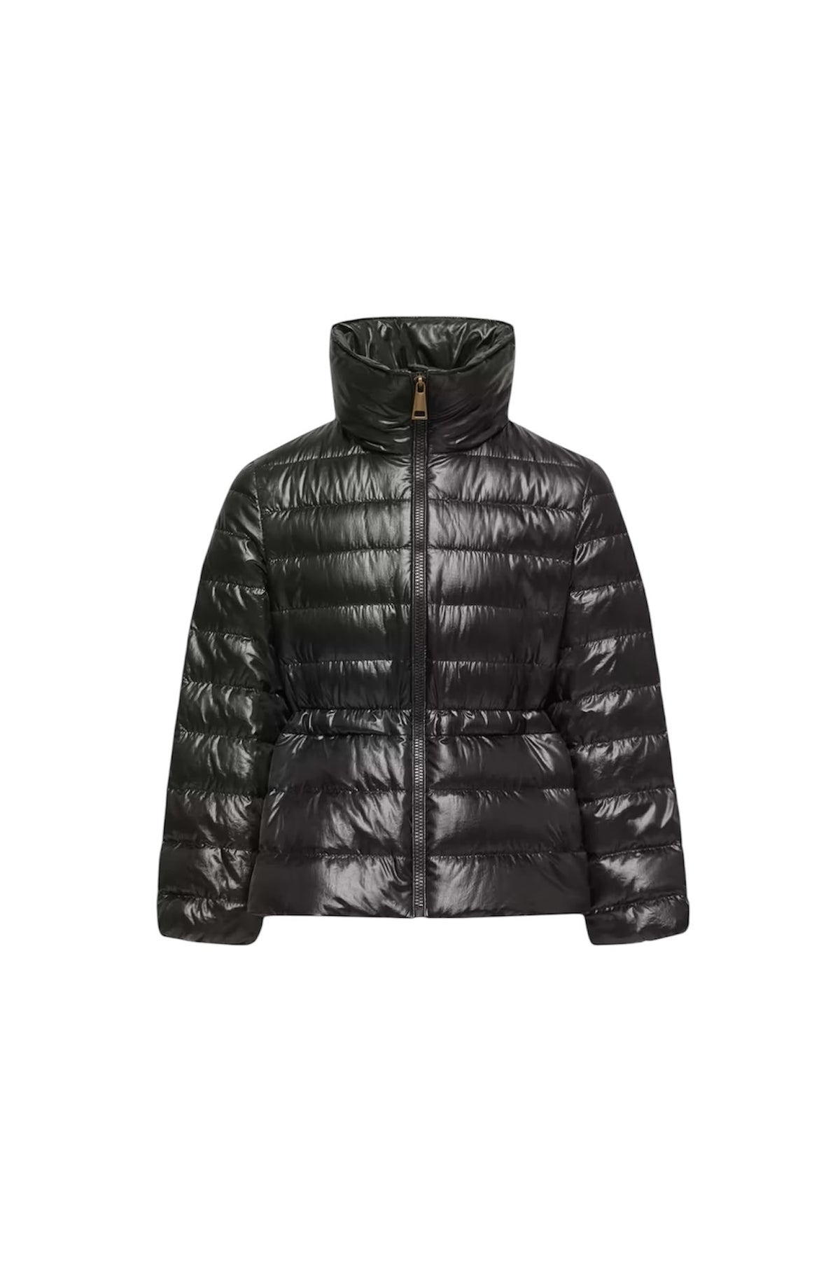 Giubbino Fem nero con dettagli logo Moncler