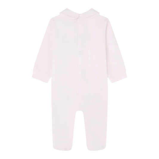 Tutina rosa con patch orsetto e logo Nanan frontale