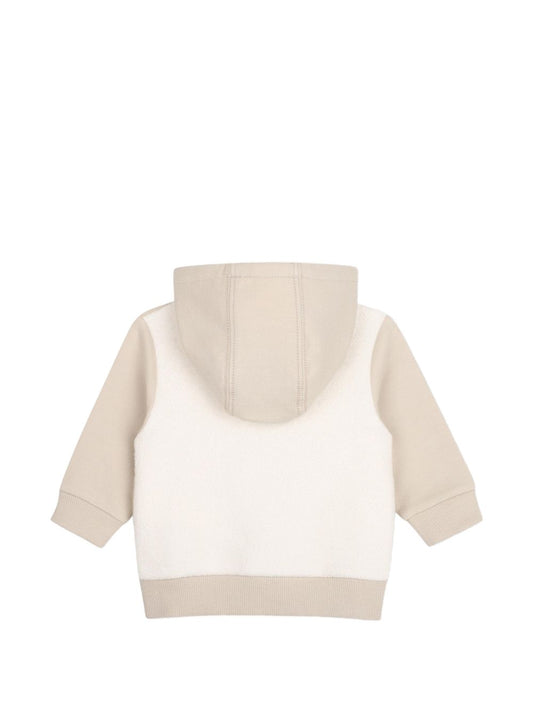 Felpa beige con dettaglio orso e logo cucito Timberland
