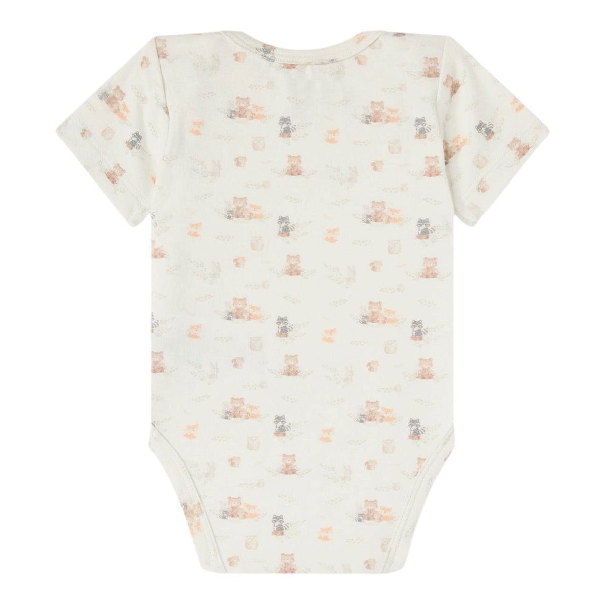 Body in cotone bianco con stampa animali Nanan