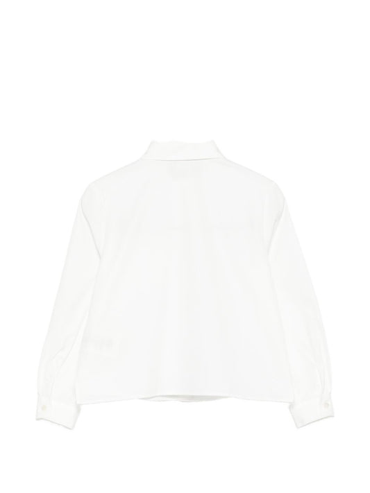 Camicia bianca con logo Fendi cucito frontale