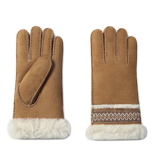 Knit Sheepskin Ugg Gloves