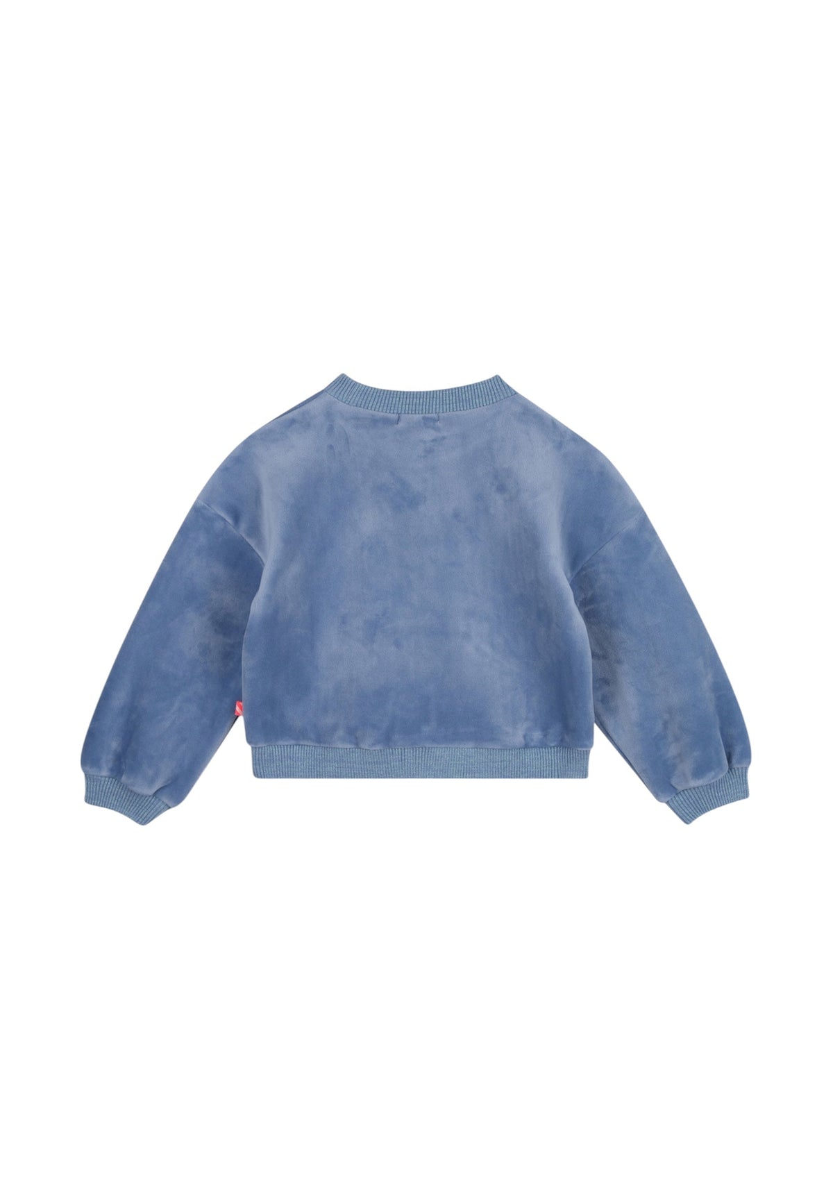 Felpa in ciniglia azzurra con dettagli e paillettes Billieblush