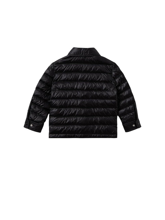 Giubbino Mourillon nero con dettaglio logo Moncler