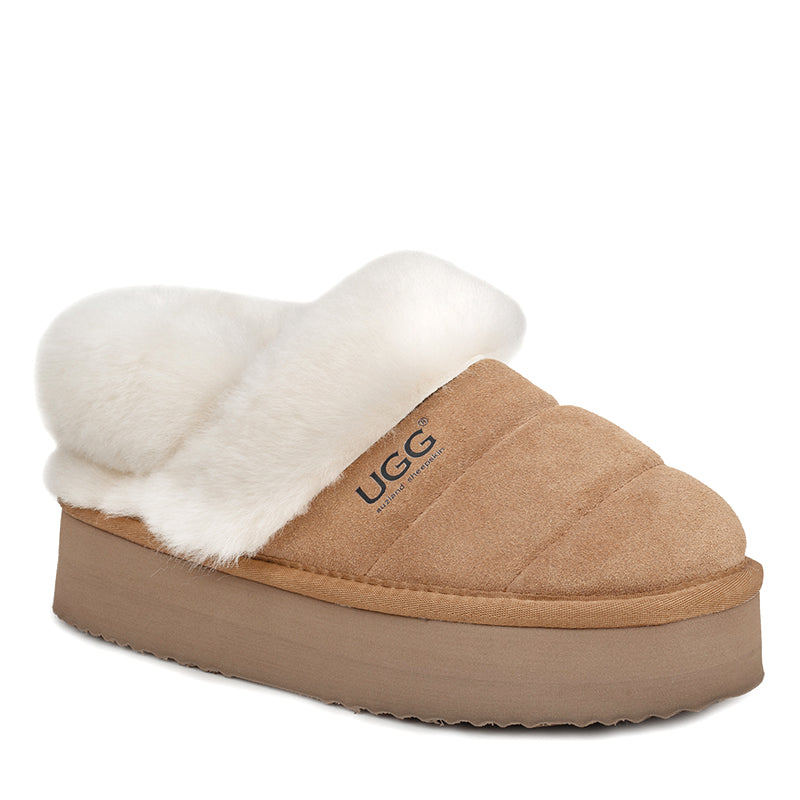 Premium Fluffy Platform Ugg Scuff