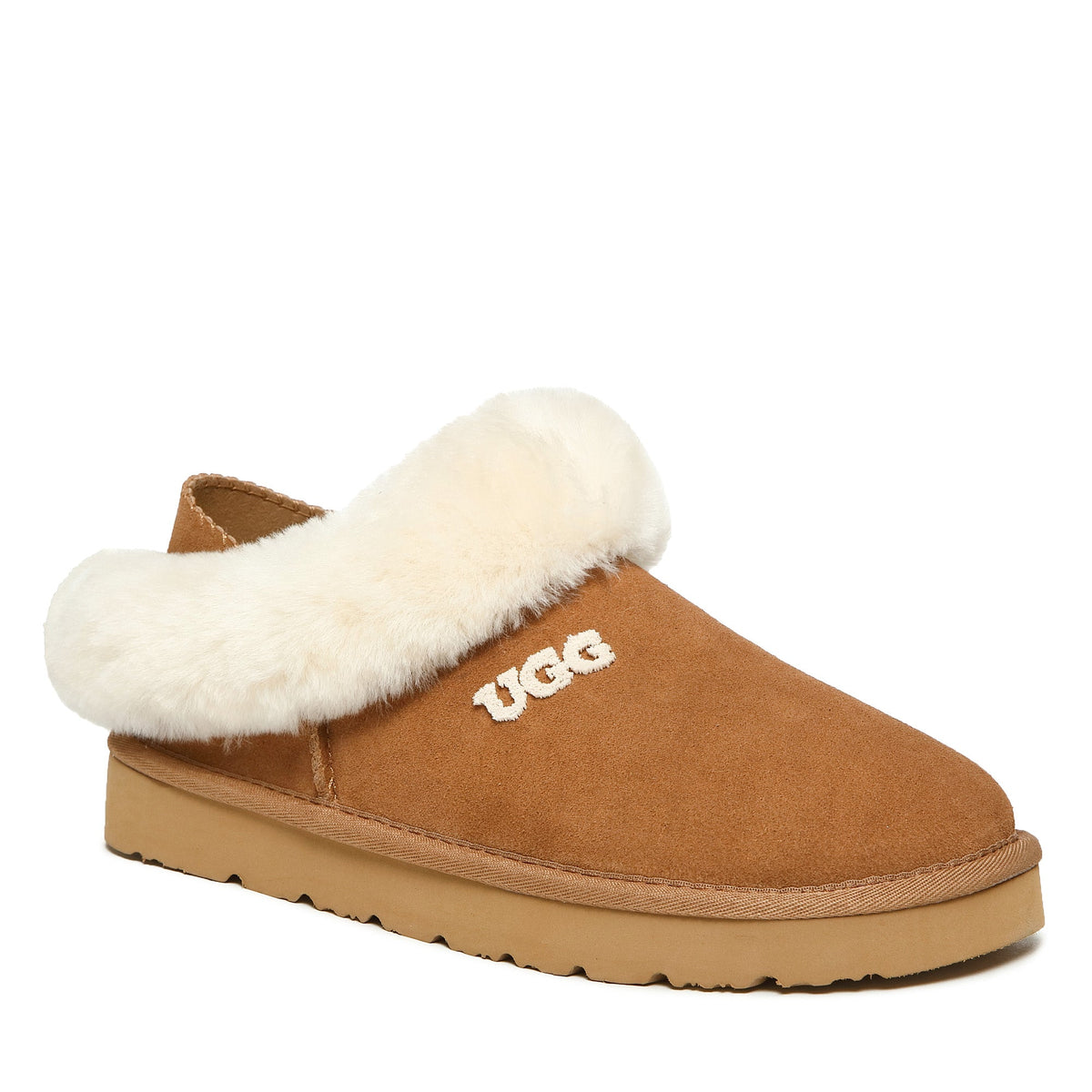 Fluffy Strap Slippers Logo Uggs