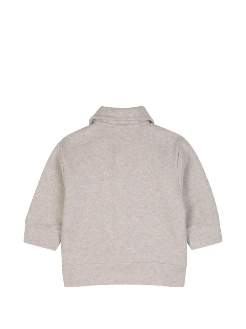 Giacca camicia baby in panno beige con logo in metallo Boss