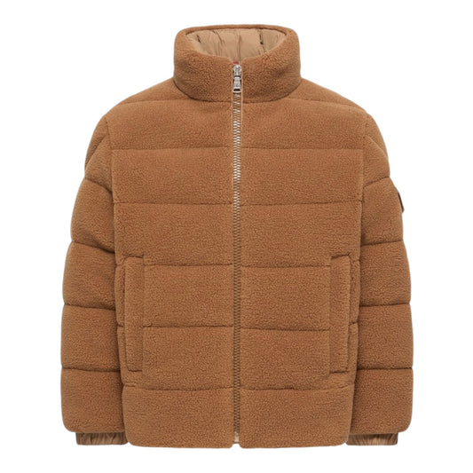 Giubbino Mich beige con dettaglio patch Moncler