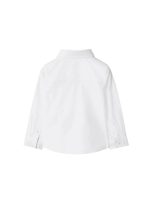 Camicia bianca baby con dettagli check Burberry
