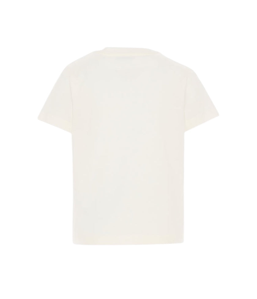 T-shirt bianca con logo classico Moncler