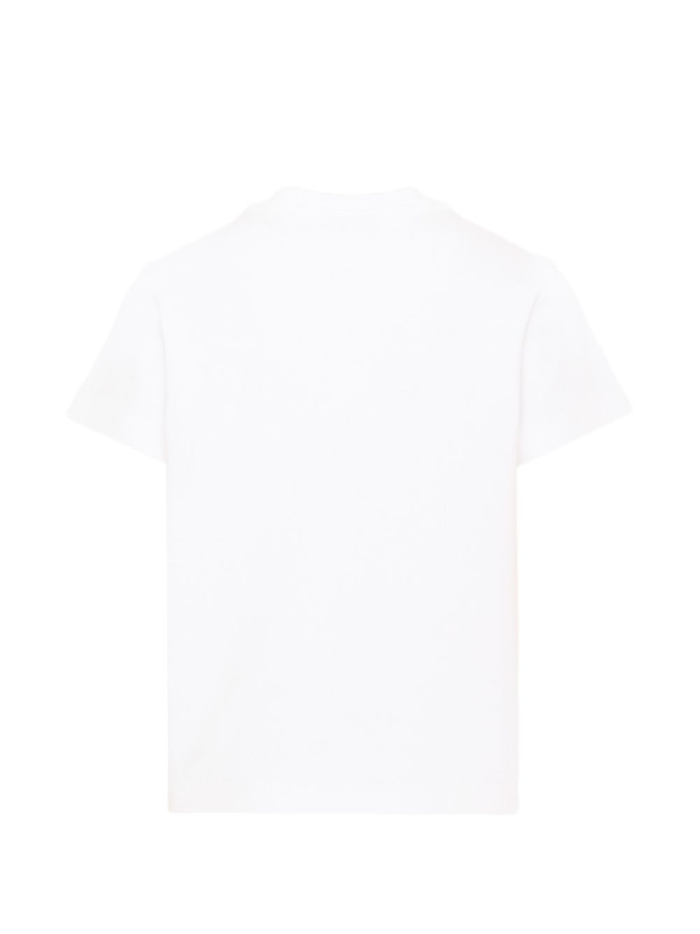 T-shirt bianca con patch logo FF Fendi cucito frontale