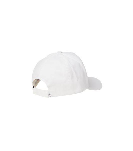 Cappello con visiera bianco con logo Moncler cucito