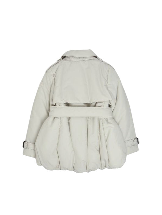 Giubbino panna con dettagli logo Burberry