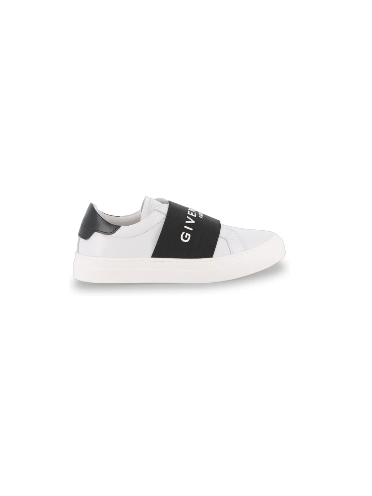 Scarpe bianche slip on in pelle con dettaglio logo Givenchy