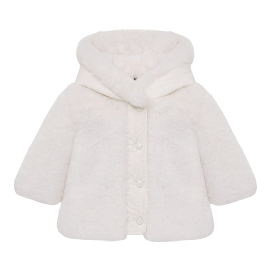 Giubbino Viona bianco baby con dettaglio patch Moncler