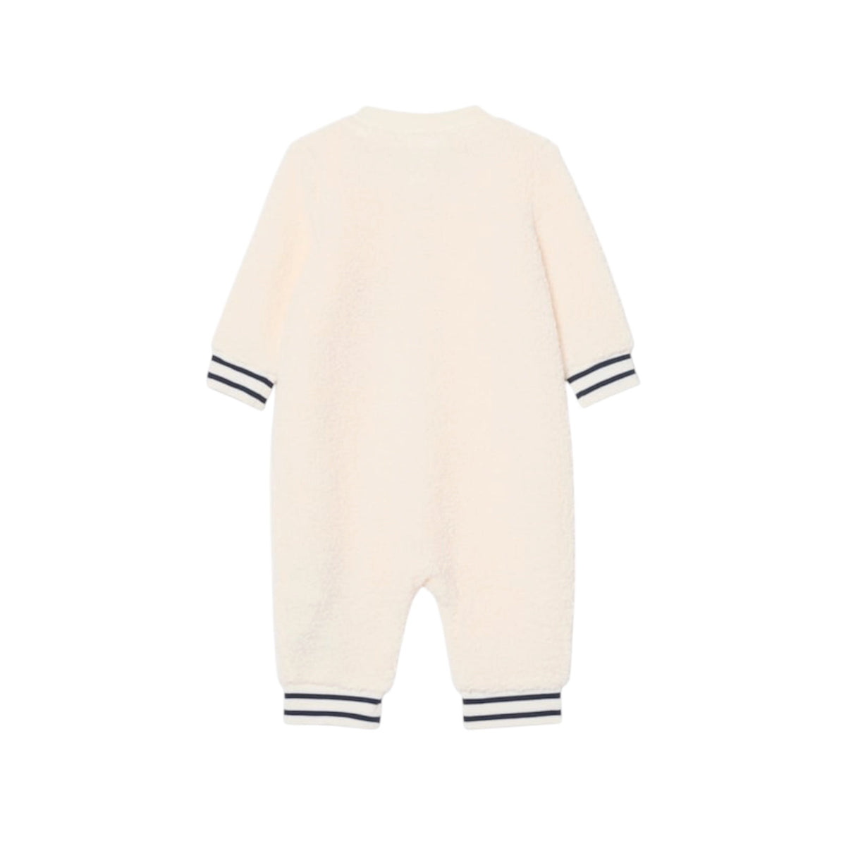 Tutina teddy bianca con patch logo Lacoste