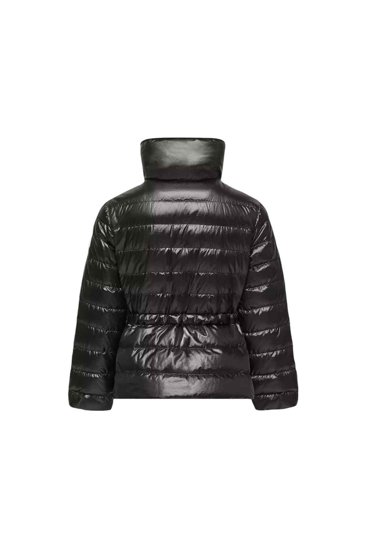 Giubbino Fem nero con dettagli logo Moncler