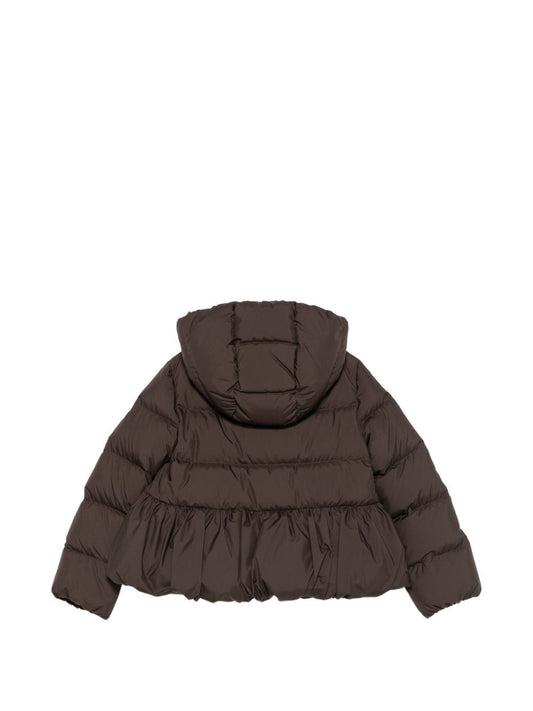 Giubbino Elizaveta marrone con dettaglio patch Moncler