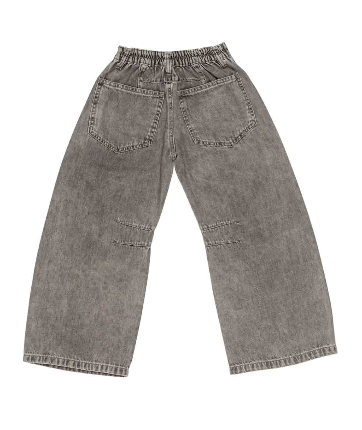 Jeans grigio con borchie e dettagli logo Lulu