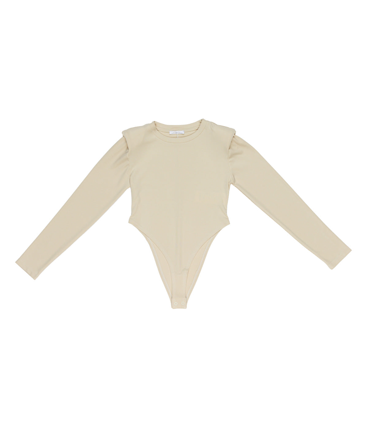 Body avorio elasticizzato con dettagli logo Lulu
