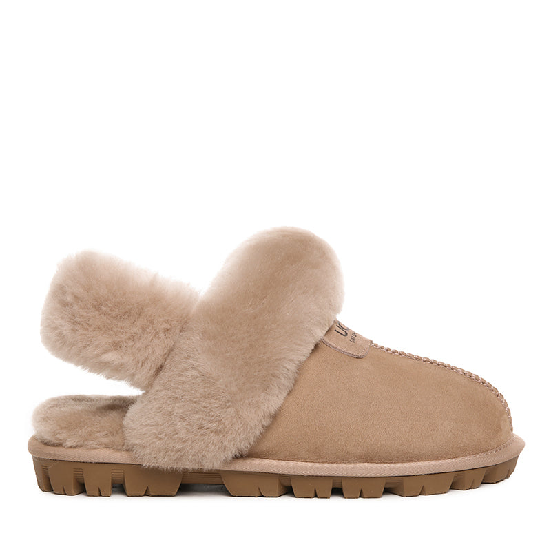 Fluffy Strap Ladies Scuff Uggs