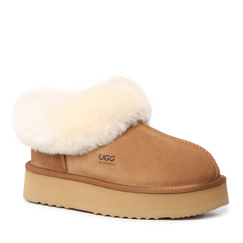 Platinum Platform Ugg Slippers
