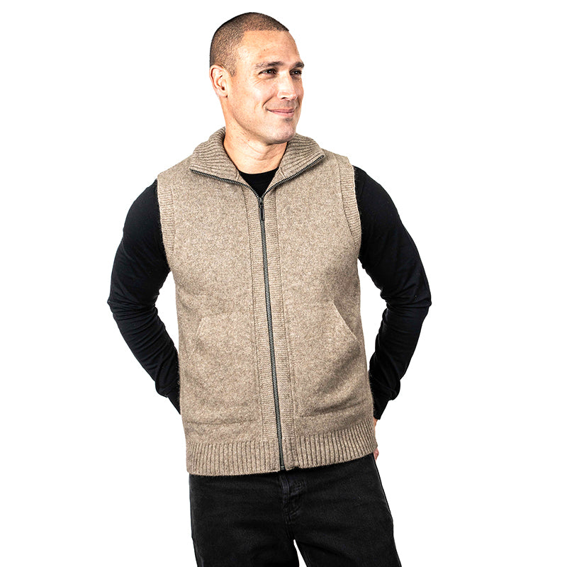 Premium Possum and Merino Wool - Zip Vest