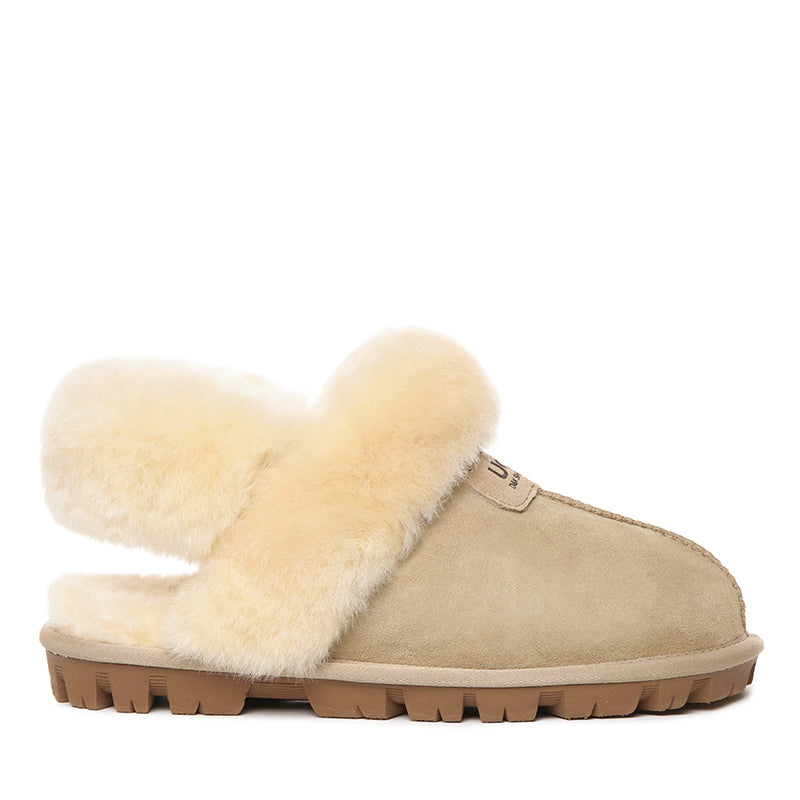 Fluffy Strap Ladies Scuff Uggs