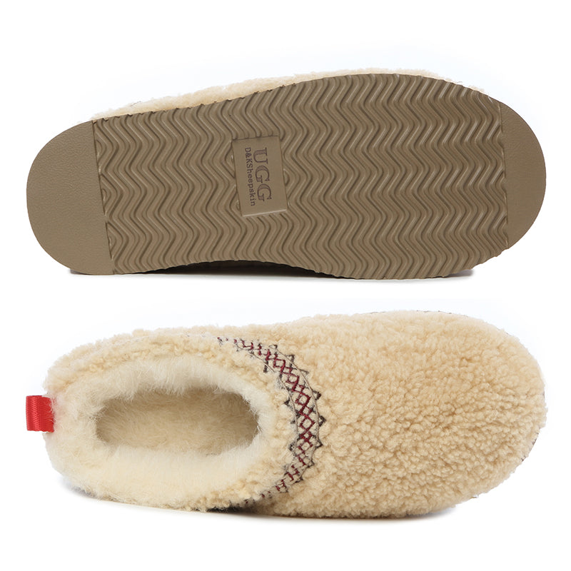Fluffy Taz Platform Ugg Slippers