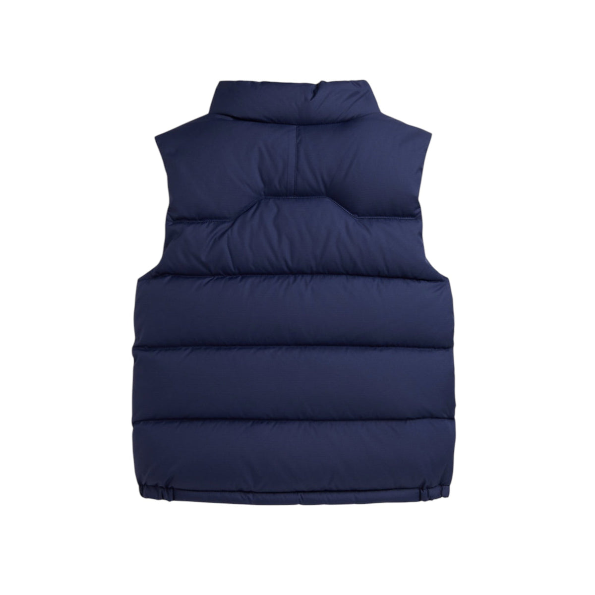 Smanicato blu con logo Ralph Lauren cucito frontale a contrasto