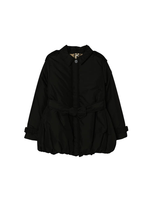 Giubbino nero con dettagli logo Burberry