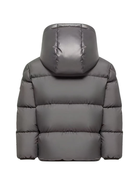 Giubbino Barin grigio con dettaglio patch Moncler