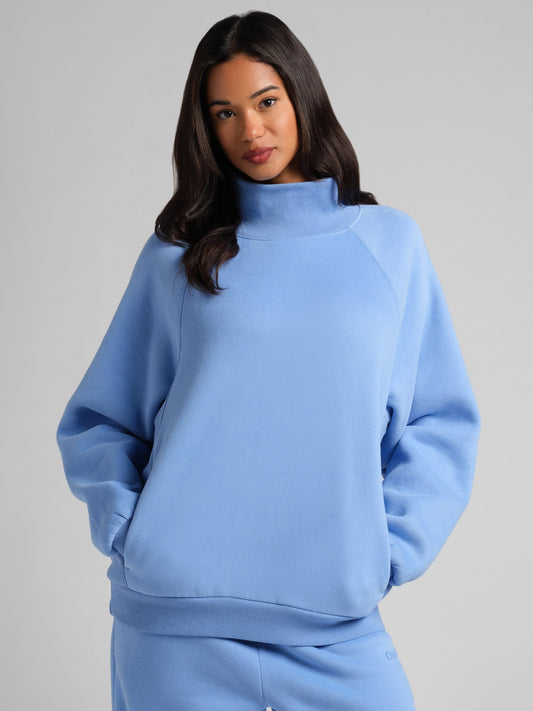 Basic Mock Neck Sweatshirt