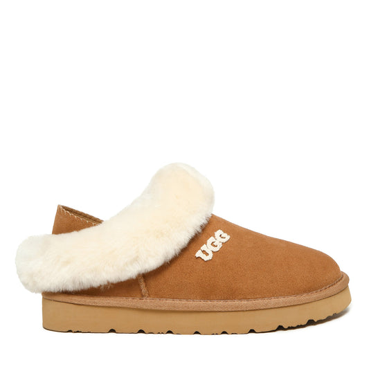 Fluffy Strap Slippers Logo Uggs