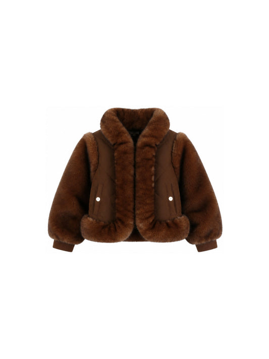 Giubbino marrone con dettagli logo Chloé