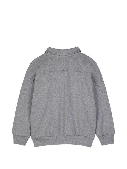Polo in cotone grigia con logo Givenchy cucito a contrasto