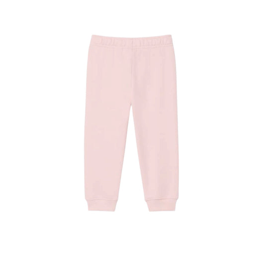 Pantalone in felpa rosa con patch logo Lacoste