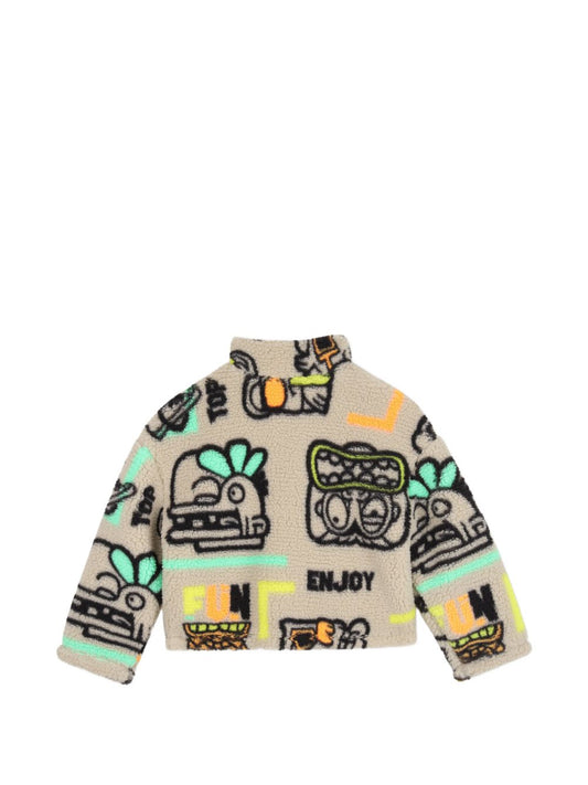 Felpa teddy con dettagli logo Billieblush multicolore