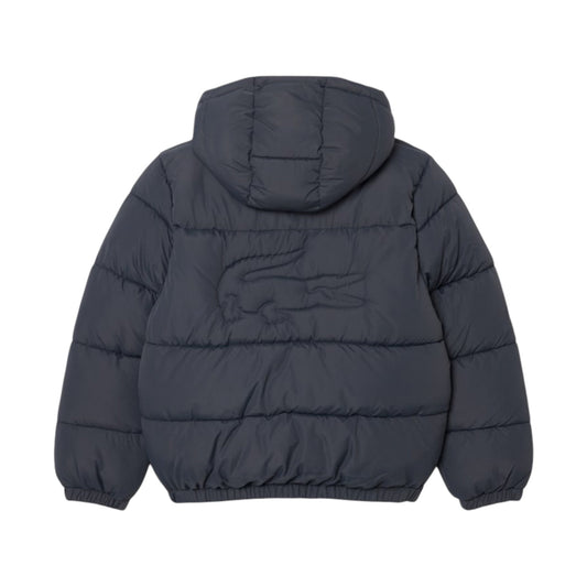 Giubbino grigio con patch logo Lacoste