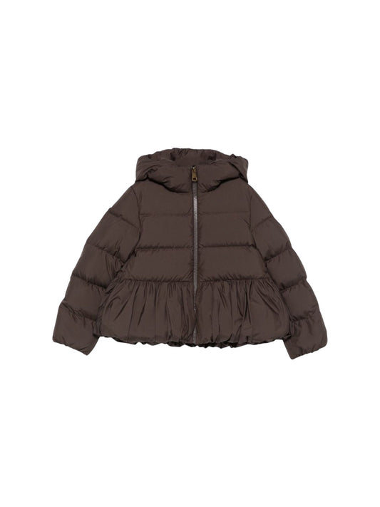 Giubbino Elizaveta marrone con dettaglio patch Moncler