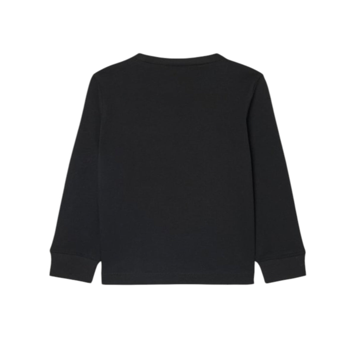 T-shirt manica lunga nera con patch logo Lacoste