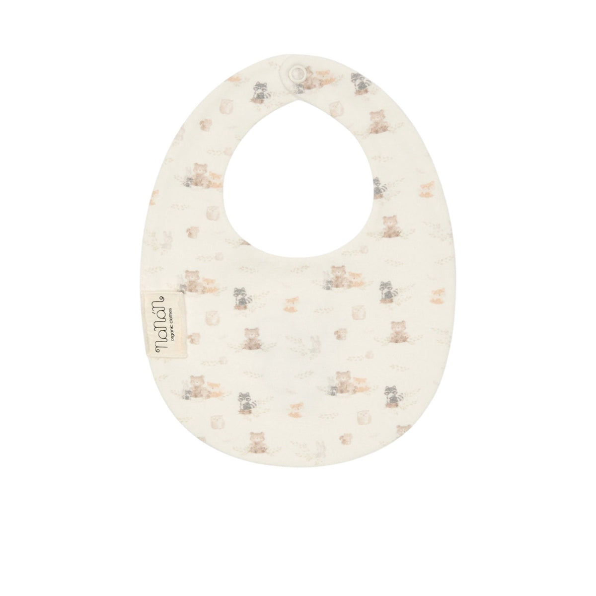 Bavaglino reversibile rosa e fantasia animaletti Nanan