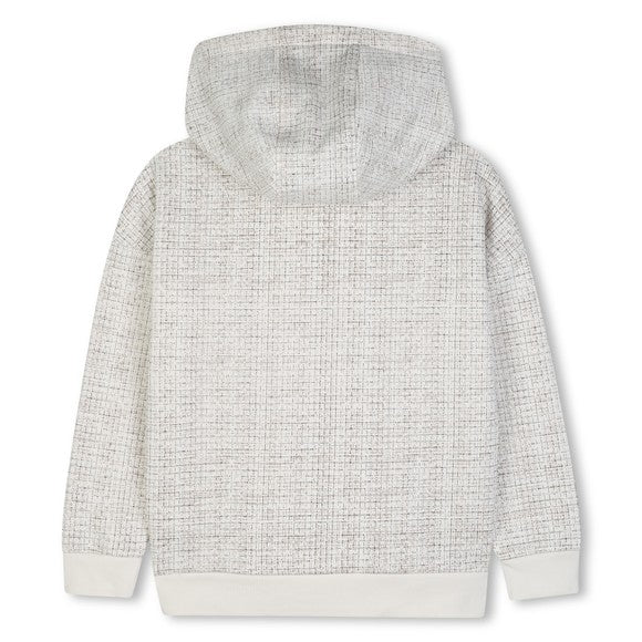 Felpa beige con cappuccio e con dettagli logo Boss