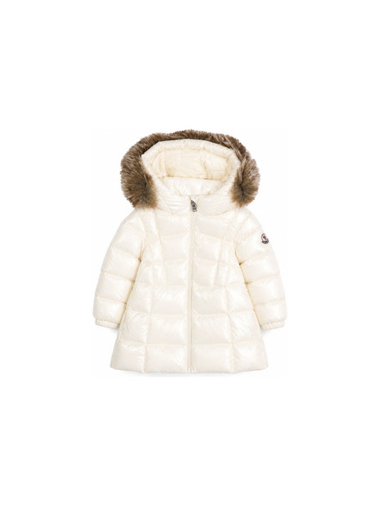Giubbino Emma bianco baby con dettaglio patch Moncler