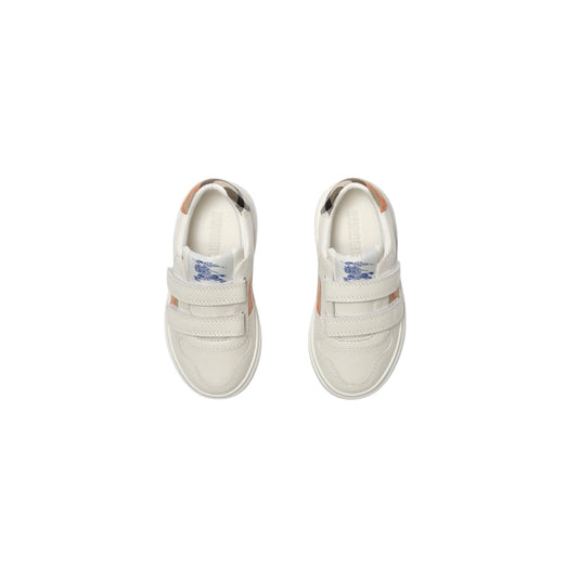 Scarpe bianche con dettagli check Burberry