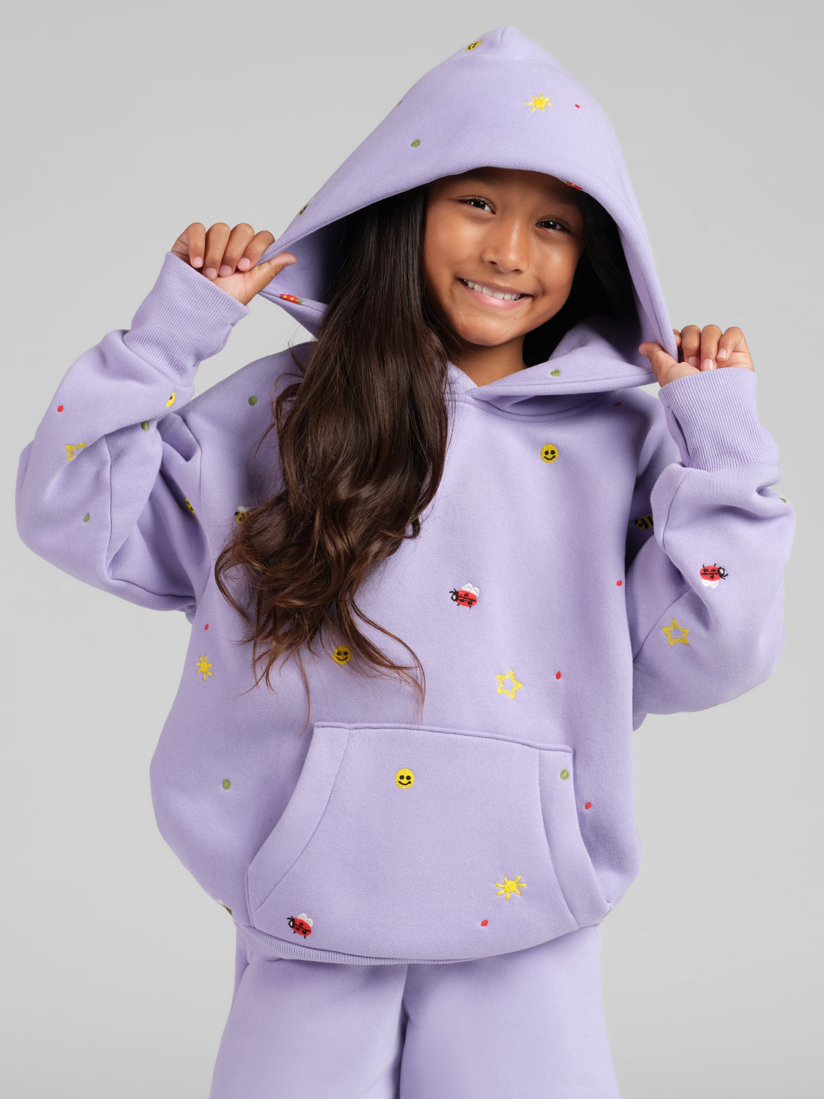 Varsity Kids Allover Embroidered Hoodie