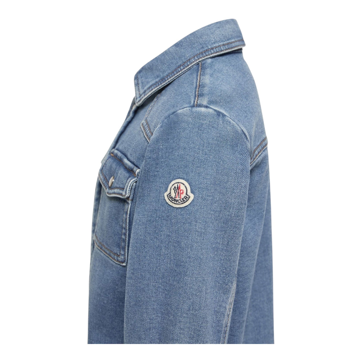 Camicia in jeans con dettagli patch Moncler
