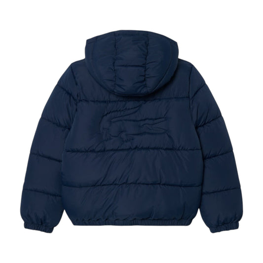 Giubbino blu con patch logo Lacoste