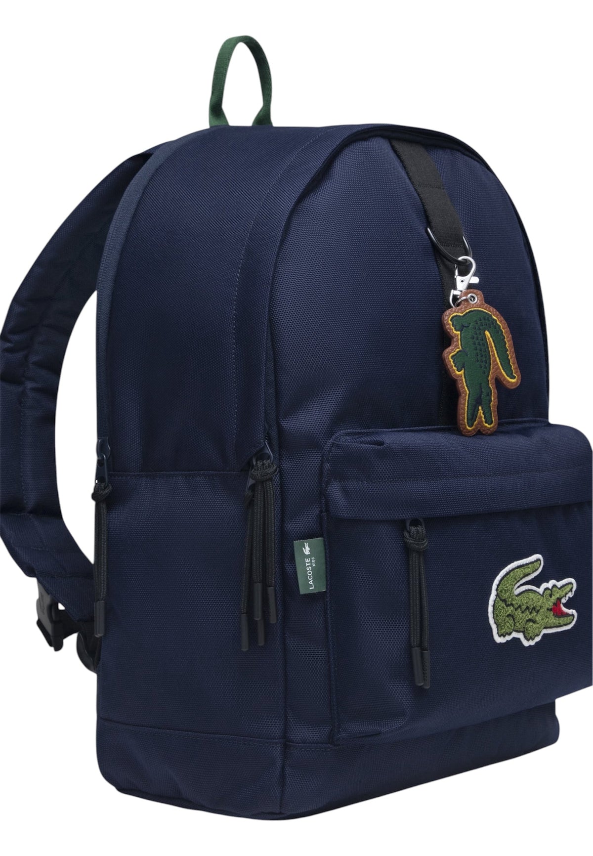 Zaino blu con dettaglio patch cucito Lacoste cucito frontale