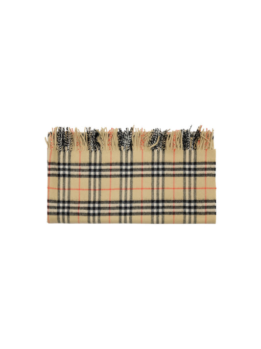 Coperta beige con fantasia check Burberry